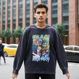 Mens Vintage Long Sleeve Shirt Long Sleeve T-Shirt Men's and Women's Loose