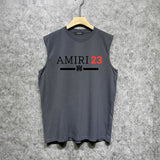Amiri tank top with vine and man text printing