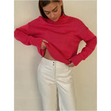 Women Work Business Casual Sweaters Thick Loose Knitwear Sweater
