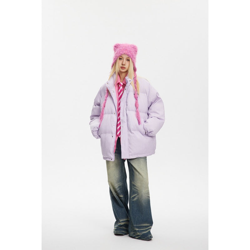 Unisex Coat Cold Protection in Winter Thickening Stand Collar