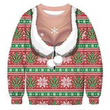 Black Christmas Sweater Vertical Stripes 3D Printed Sweater