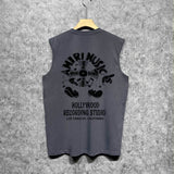 Amiri tank top note fan printing