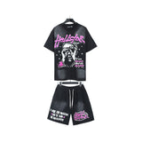 Hellstar T-Shirt And Shorts Two-Piece Set