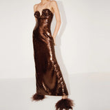 Women Dress Light Luxury Sequins Dress Dress