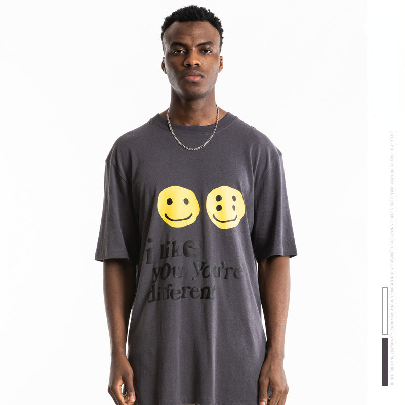 Cpfm T Shirt Printed Smiley Face Short Sleeve T-shirt