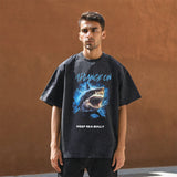 Mens Vintage T Shirt Short Sleeve T-Shirt Men's and Women's Wash