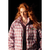 Unisex Coat Vintage Plaid Stand-up Collar Thermal Coat Loose
