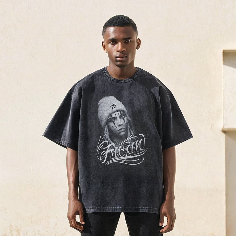 Mens Vintage T Shirt Short Sleeve T-Shirt Men