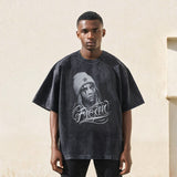 Mens Vintage T Shirt Short Sleeve T-Shirt Men