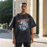 Mens Vintage T Shirt Printed Short Sleeve T-Shirt Men