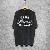 Amiri washed t-shirt hollywood club short sleeve