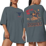 Werbavi Not My First Rodeo Shirt Women Cowgirl Oversized