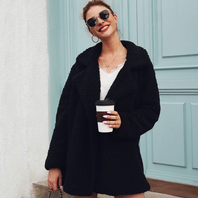 Women Fur Jacket Fashion Plush Coat