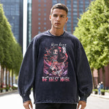 Mens Vintage Long Sleeve Shirt Cartoon Print Long Sleeve