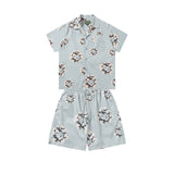 Denim Tears T shirt & Shorts 2 Piece Set Button cardigan woven