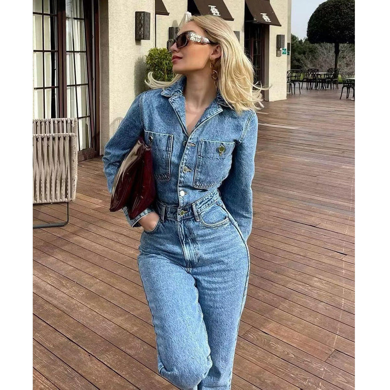 Women Jeans Denim Jumpsuit