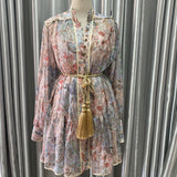 Betty Draper Valentine's Day Dress Autumn Vintage Printed Dress