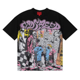 Godspeed t Shirts Graffiti Wall Skull Artist Printing Cotton Casual Short Sleeves Men and Women