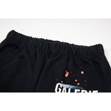 Gallery Dept Sweatpants Hand-painted splashed ink letter patch splicing casual trousers