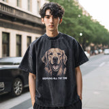 Mens Vintage T Shirt Retro Short Sleeve T-Shirt for Men and Women