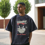 Mens Vintage T Shirt Short Sleeve T-Shirt Hip Hop Men