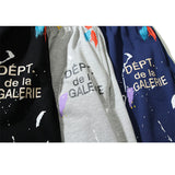 Gallery Dept Shorts Hand Painted Graffiti Ink Splashed Alphabet Casual Shorts