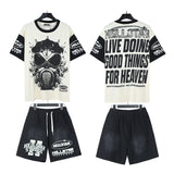 Hellstar T-Shirt And Shorts Two-Piece Set