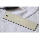 Fog Essentials T Shirts Spring Summer FOG Three-dimensional Silicone Leather Label Crew Neck Short Sleeves