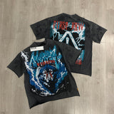 First Row T Shirts WARNING NOT SO QUIET WOLF CROPPED TEE
