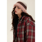 Unisex Coat Plaid Couple Winter Coat Double-Sided Wear