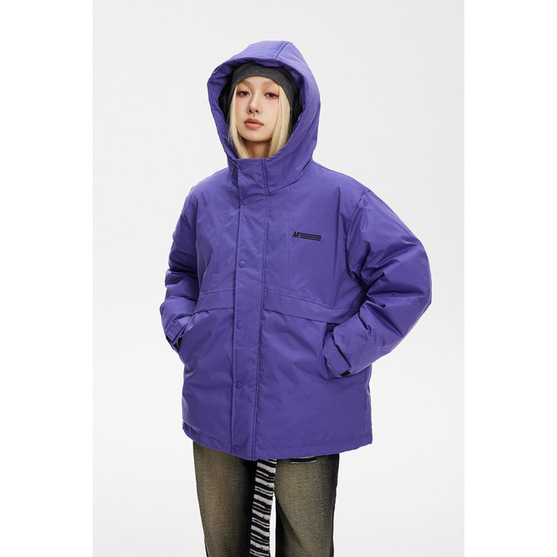 Unisex Coat Loose Thick Hooded Cotton Jacket Couple