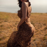 Women Dress Summer Sexy Leopard Print Dress