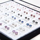 Earrings Colored Zircon Earrings (Set of 36)