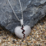 Jewelry Heartbreak Shape Men's and Women's Pendants, Broken Heart St. Valentine's Spectrum