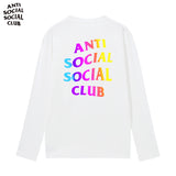 Anti Social Club T Shirt Men 'S Clothing Print Long Sleeve T-shirt Cotton Loose