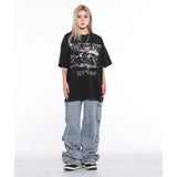 Unisex T-Shirts Old Vintage FOG Battle of the Gods Print Loose Tee