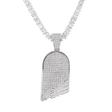 Jewelry Micro-set Zircon 18K Gold Plated Two-Tone Broken Skateboard Pendant Spectrum Jesus Pieces Royalty