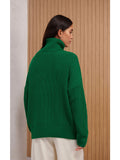 Women Work Business Casual Sweats Knitted Loose Turtleneck Sweater