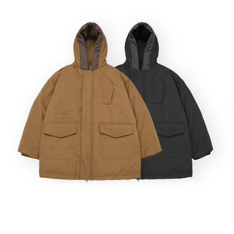 Unisex Coat Hooded Jacket Loose Cotton Coat