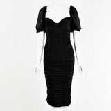 Women Dress Pleated Sexy Tight Dress