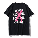 Anti Social Club T Shirt Letter Print T-shirt Casual Short Sleeve