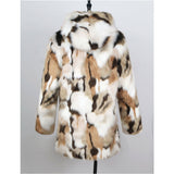 Women Fur Jacket Casual Fashionable Warm Plush Coat