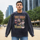 Mens Vintage Long Sleeve Shirt Vintage Cartoon Print