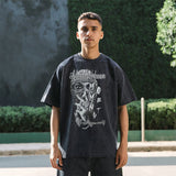 Mens Vintage T Shirt Half Sleeve T-Shirt Men