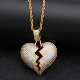 Jewelry Heartbreak Shape Men's and Women's Pendants, Broken Heart St. Valentine's Spectrum