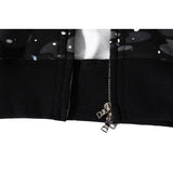 Bathing Ape Hoodie Luminous Starry Sky Two-Hat Cardigan Zipper Velvet Shark