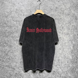 Amiri washed t-shirt sanskrit printing short sleeve