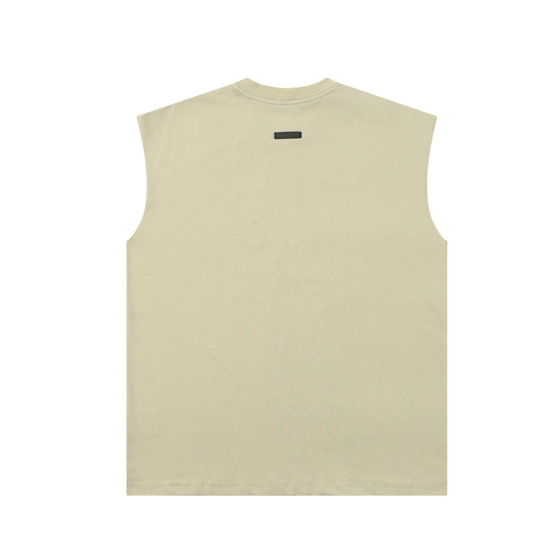 Fog Essentials tank spring summer FG letter crew neck casual vest