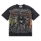MAJESTIK T Shirts Tarantula Garment Dyed Printing Crop Tee
