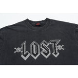 Lost Intricacy T-Shirt Skull Wash Casual Short Sleeve T-Shirt